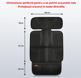 Husă de Protecție pentru Șezut Scaun Auto ISOFIX, Impermeabilă, cu 3 Buzunare din Plasă, Universală, Neagră