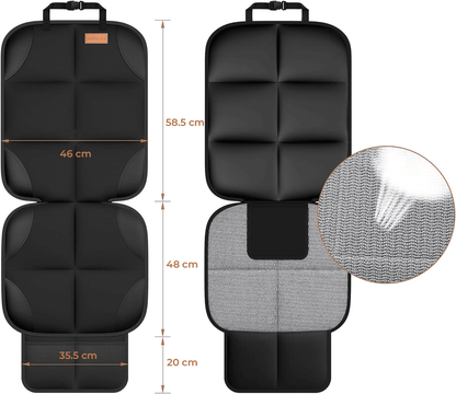 Husă Auto Full ISOFIX, Impermeabilă, cu 2 Buzunare din Plasă, Universală, Neagră