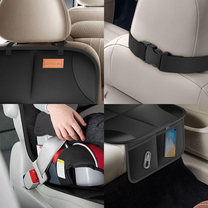 Husă Auto Full ISOFIX, Impermeabilă, cu 2 Buzunare din Plasă, Universală, Neagră