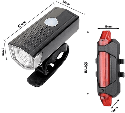 Set Lumini Bicicletă: Față IPX6 cu 3 Moduri & Flash Nocturn, Spate LED