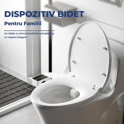 Bideu Retractabil pentru Toaletă cu Auto-Curățare, Control de Presiune, Igienă Personală, Alb