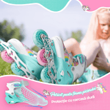 Role Reglabile L 38-41, Roți Luminoase Silicon, Rulmenți ABEC-7, Model Unicorn