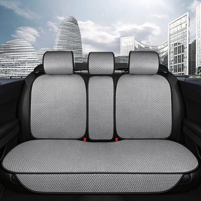 Set Complet Huse pentru Scaune Auto, Fata și Spate, Elegante și Respirabile, Compatibile Airbag, Gri