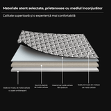 Set Complet Huse pentru Scaune Auto, Fata și Spate, Elegante și Respirabile, Compatibile Airbag, Gri