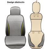 Set Complet Huse pentru Scaune Auto, Fata și Spate, Elegante și Respirabile, Compatibile Airbag, Gri