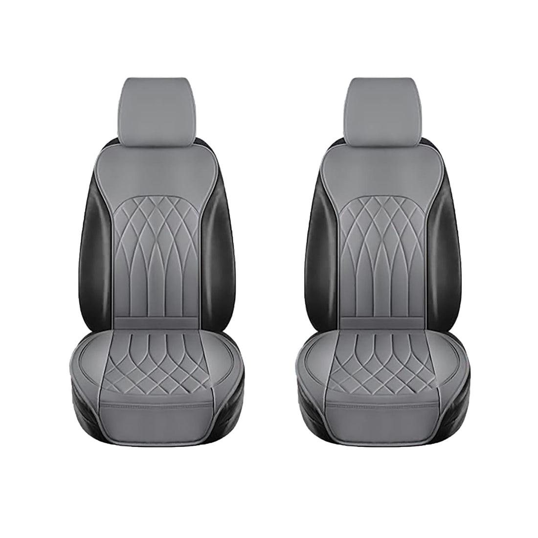 Set 2 Huse Impermeabile pentru Scaune Auto cu Buzunar și Pernițe pentru Centura de Siguranță, Gri