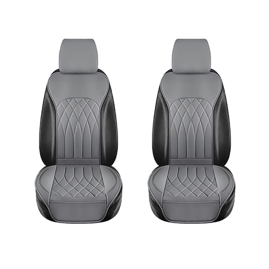 Set 2 Huse Impermeabile pentru Scaune Auto cu Buzunar și Pernițe pentru Centura de Siguranță, Gri