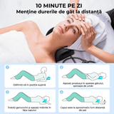 Perna Relaxantă pentru Gât și Umeri, Reglabilă cu Pernă de Aer, Masaj și Tracțiune Cervicală, Neagră