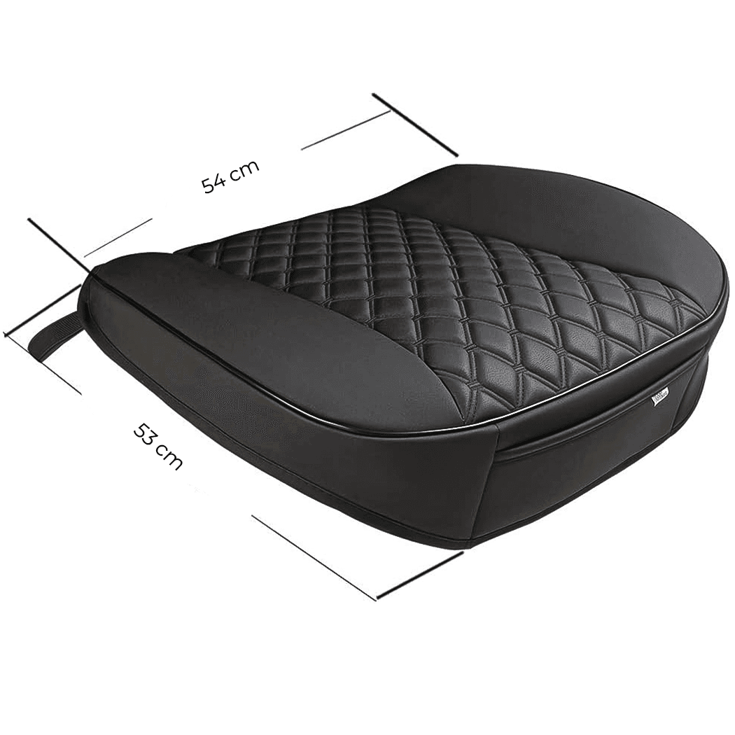 Husă Auto Universală 54 x 53 cm, Anti-Alunecare, Piele PU Matlasată, Design Elegant cu Buzunar de Depozitare, Negru