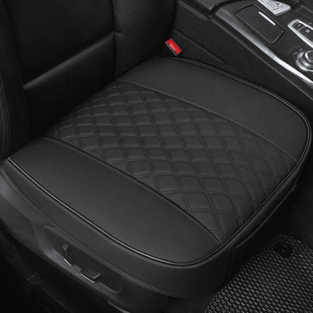 Husă Auto Universală 51 x 52 cm, Anti-Alunecare, Piele PU Matlasată, Design Elegant cu Buzunar de Depozitare, Negru.
