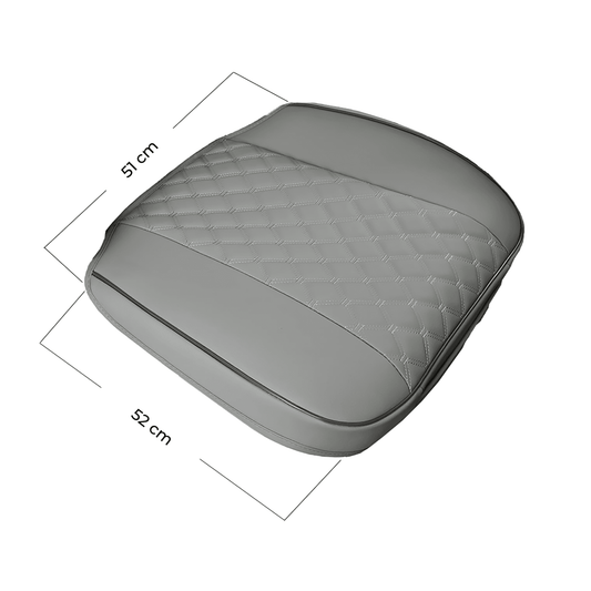 Husă Auto Universală 51 x 52 cm, Anti-Alunecare, Piele PU Matlasată, Design Elegant cu Buzunar de Depozitare, Gri