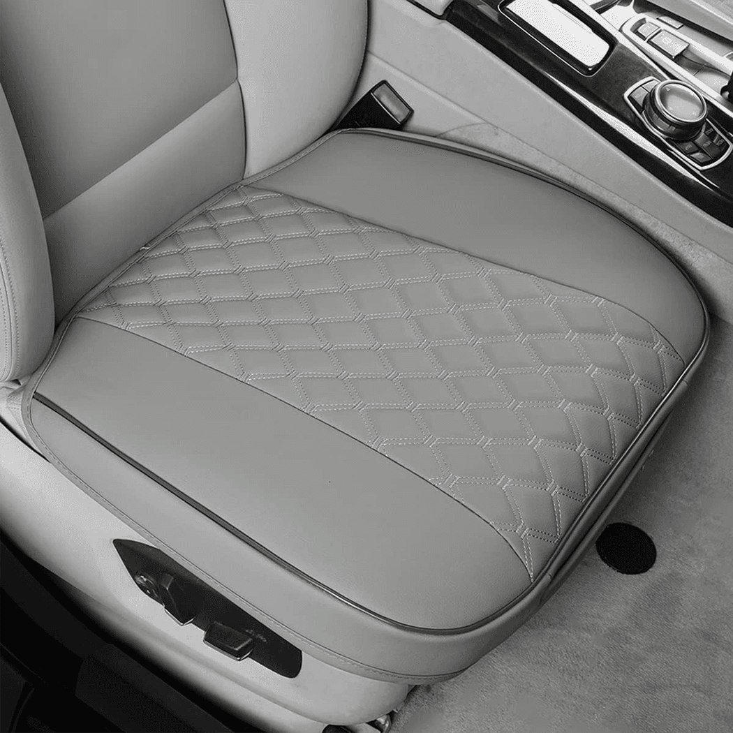 Husă Auto Universală 51 x 52 cm, Anti-Alunecare, Piele PU Matlasată, Design Elegant cu Buzunar de Depozitare, Gri