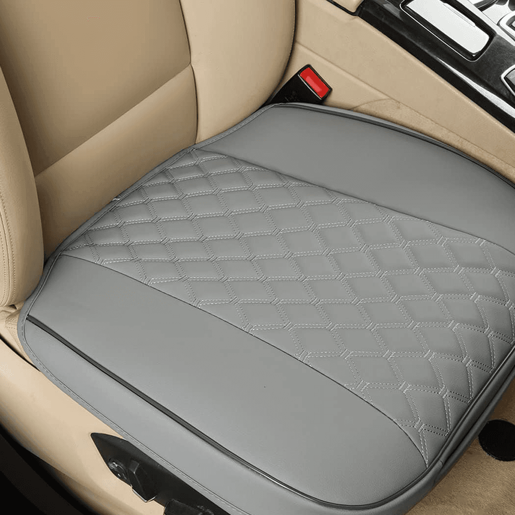 Husă Auto Universală 51 x 52 cm, Anti-Alunecare, Piele PU Matlasată, Design Elegant cu Buzunar de Depozitare, Gri