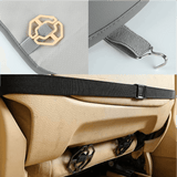 Husă Auto Universală 51 x 52 cm, Anti-Alunecare, Piele PU Matlasată, Design Elegant cu Buzunar de Depozitare, Gri