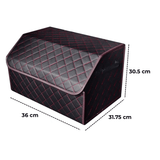 Organizator Portbagaj Auto Premium, Multifuncțional, 36 cm, Pliabil, Negru/Roșu