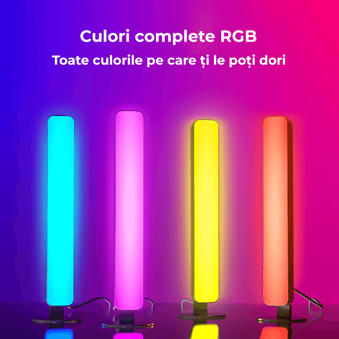 Bare LED RGB Elindor® Ambientale, Telecomandă, Multicolore