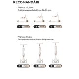 Trotinetă Copii 2 în 1 cu Șezut, Roți Luminoase, 1-5 Ani, 60 kg, Alb.