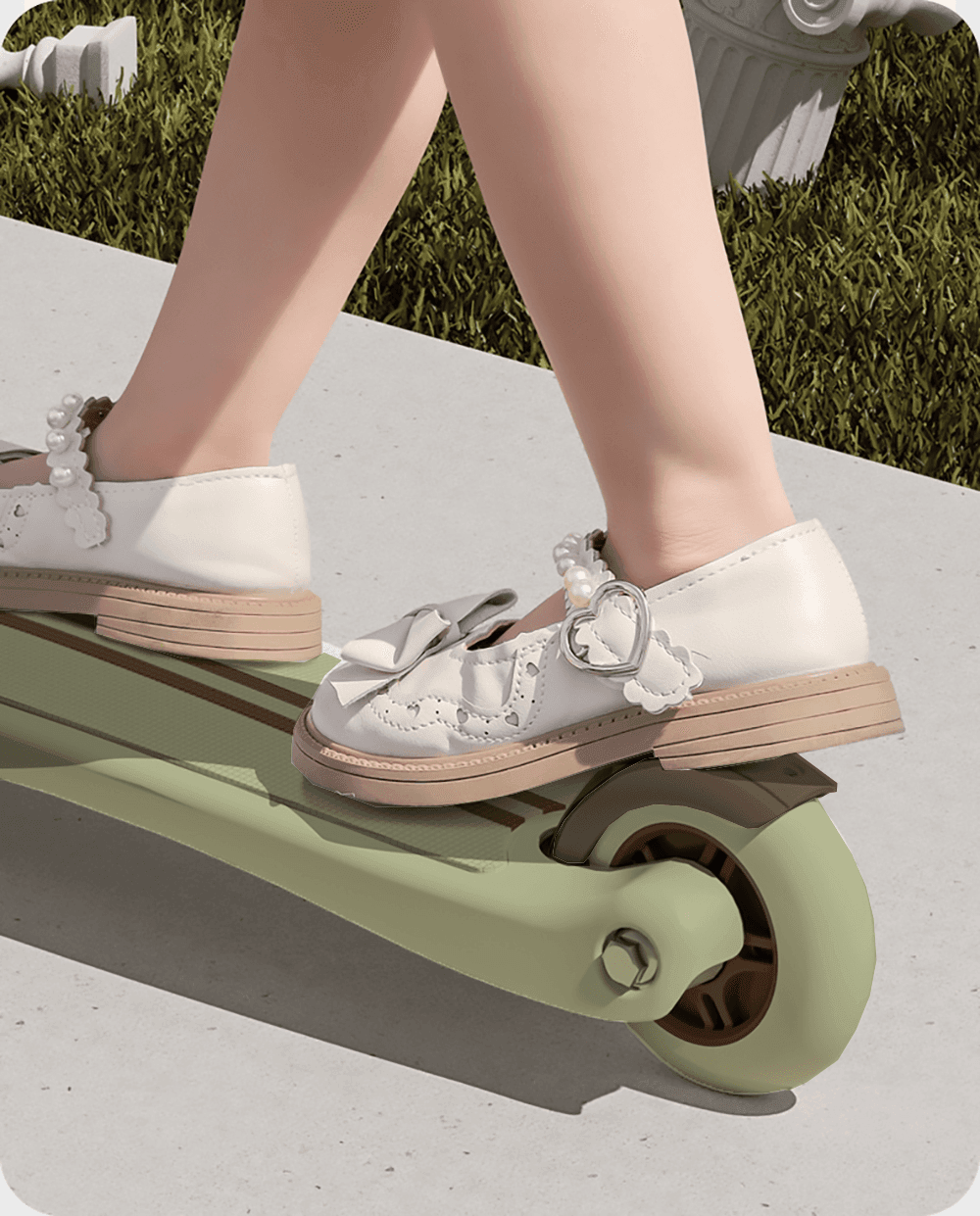 Trotinetă Copii 2 în 1 cu Șezut, Roți Luminoase, 1-5 Ani, 33 kg, Alb