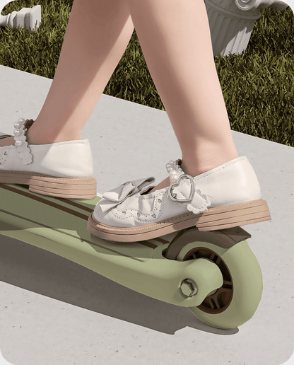 Trotinetă Copii 2 în 1 cu Șezut, Roți Luminoase, 1-5 Ani, 33 kg, Alb