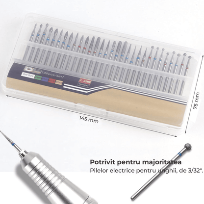 Set 30 capete freză Elindor, universale