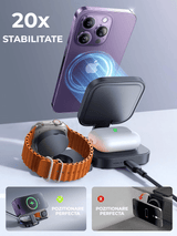 Încărcător Wireless 3 în 1 Pliabil pentru Apple, Magsafe, iPhone, iPad, AirPods, Negru