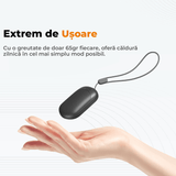 Set 2 Încălzitoare de Mâini Slim, Magnetice, Reîncărcabile, cu 3 Setări de Căldură, Electrice, Portabile, Negru