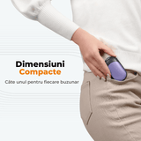 Set 2 Încălzitoare de Mâini Slim, Magnetice și Reîncărcabile, cu 3 Setări de Căldură, Electrice și Portabile, Violet