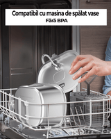 Dispenser Apă Automat pentru Pisici și Câini, 3.2L, Oțel Inoxidabil 304, Filtrare Multiplă, Ultra-Silențios, Argintiu