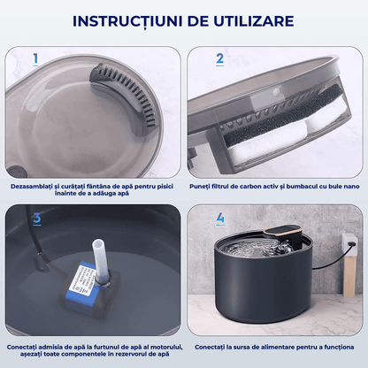 Set 6 Filtre de Rezervă pentru Dispenser Apă Elindor WF010, Purificare cu Carbon Activ, Elimină Impurități și Fire de Păr