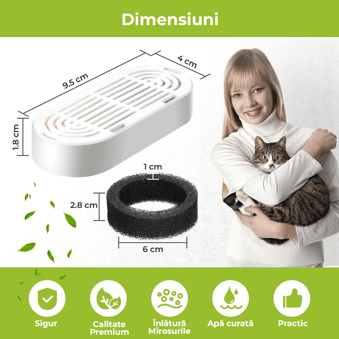 Set 6+6 Filtre de Rezervă pentru Dispenser Apă Elindor, Purificare cu Carbon Activ, Elimină Impurități și Fire de Păr