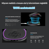 Mouse Jiggler Ultra Slim, Silentios, Timer Reglabil, Buton ON-OFF, Nedetectabil, Iluminare Ambientală, Negru