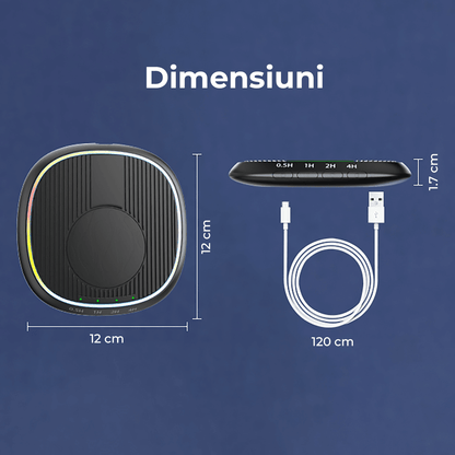 Mouse Jiggler Ultra Slim, Silentios, Timer Reglabil, Buton ON-OFF, Nedetectabil, Iluminare Ambientală, Negru