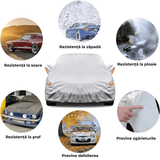 Prelată Auto Premium cu 6 Straturi, Impermeabilă, Protecție UV, Praf și Zăpadă,Accesorii Masina, Universală pentru Hatchback, Mărime S, 363 x 162 x 117 cm