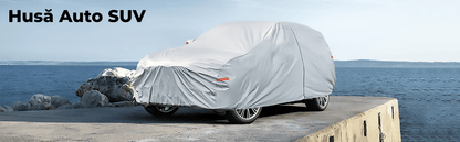 Prelată Auto Premium 6 Straturi, Impermeabilă, Protecție UV, Praf și Zăpadă,Accesorii Masina, Universală pentru SUV, Mărime M, 450 x 183 x 143 cm.