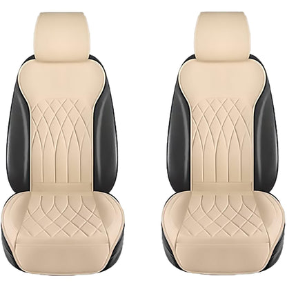 Set 2 Huse Impermeabile pentru Scaune Auto, cu Buzunar de Depozitare și Pernițe pentru Centura de Siguranță, Beige
