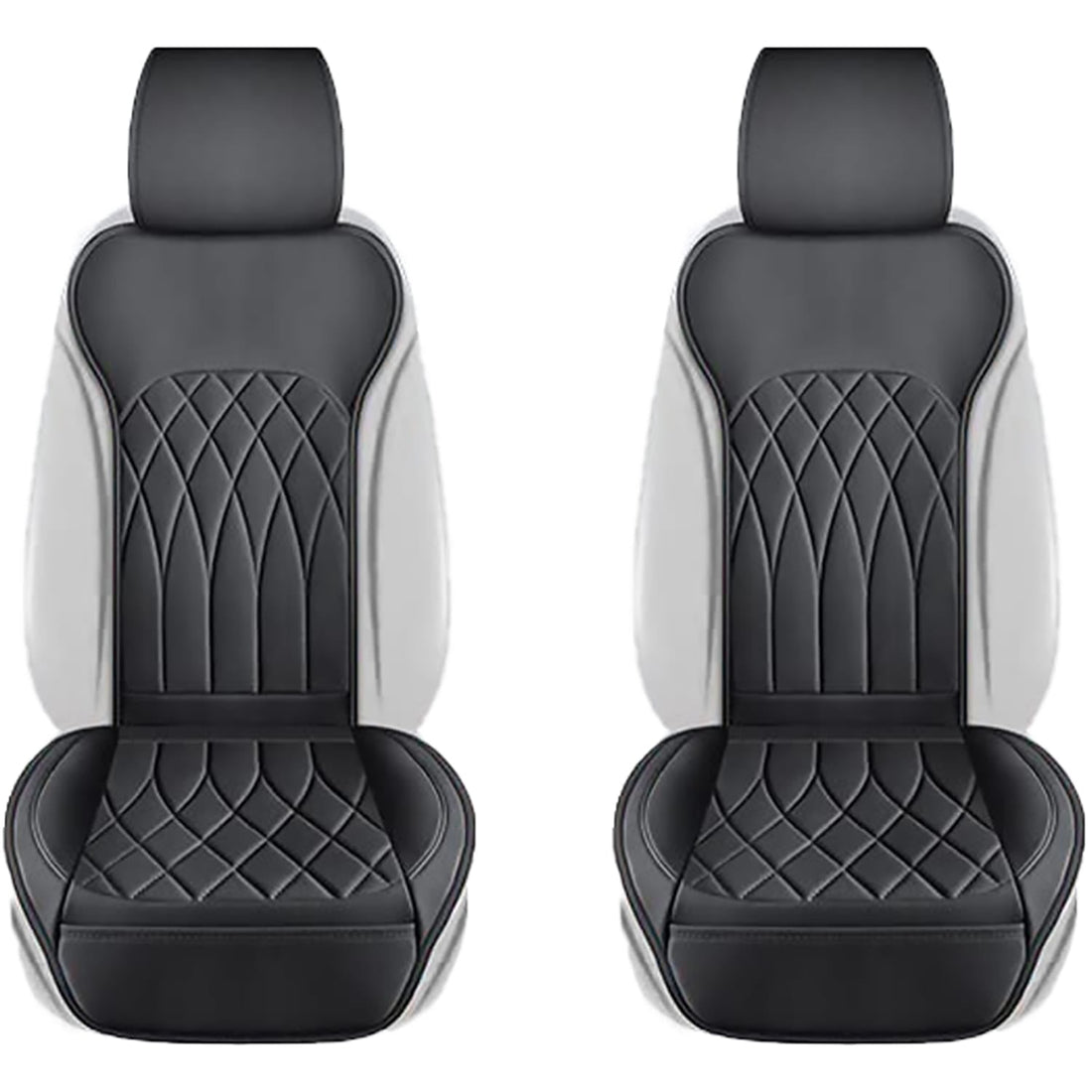 Set 2 Huse Impermeabile pentru Scaune Auto, cu Buzunar și Pernuțe pentru Centura de Siguranță, Negru