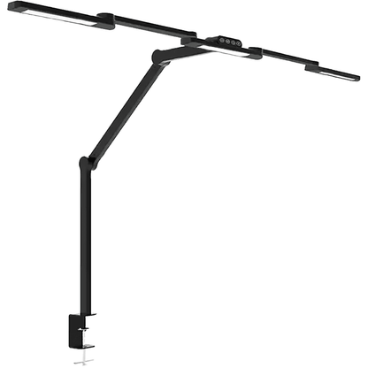 Lampă de Birou Ultra-Wide cu 3 Bare LED, Pliabilă, Clema Metalică, 3000K-6500K, Intensitate Reglabilă, 5 Trepte Temperatură Culoare
