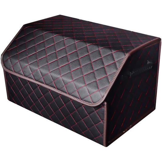 Organizator Portbagaj Auto Premium, Multifuncțional, 36 cm, Pliabil, Negru/Roșu