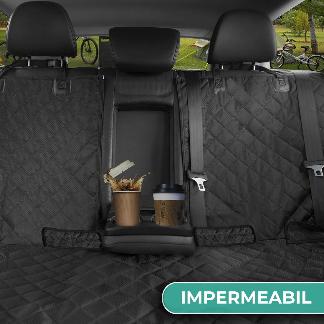 Husă Auto Universala pentru Protecție și Transport Animale, Impermeabilă, Antialunecare, 125 cm, Neagră.