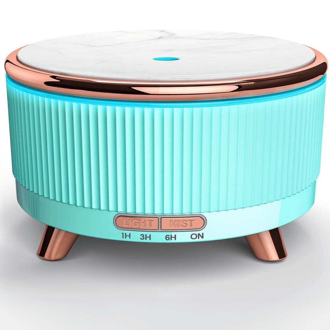 Difuzor de Ulei Esențial și Umidificator de Aer, 500 ml, 7 Culori Ambientale, Textură de Marmură, Indigo