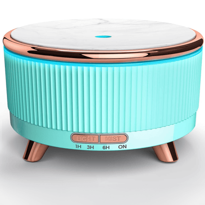 Difuzor de Ulei Esențial și Umidificator de Aer, 500 ml, 7 Culori Ambientale, Textură de Marmură, Indigo