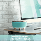 Difuzor de Ulei Esențial și Umidificator de Aer, 500 ml, 7 Culori Ambientale, Textură de Marmură, Indigo