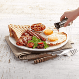 Set 2 Recipiente Sare și Piper, Oțel Inoxidabil și Sticlă Transparentă, 115 ml, Argintiu