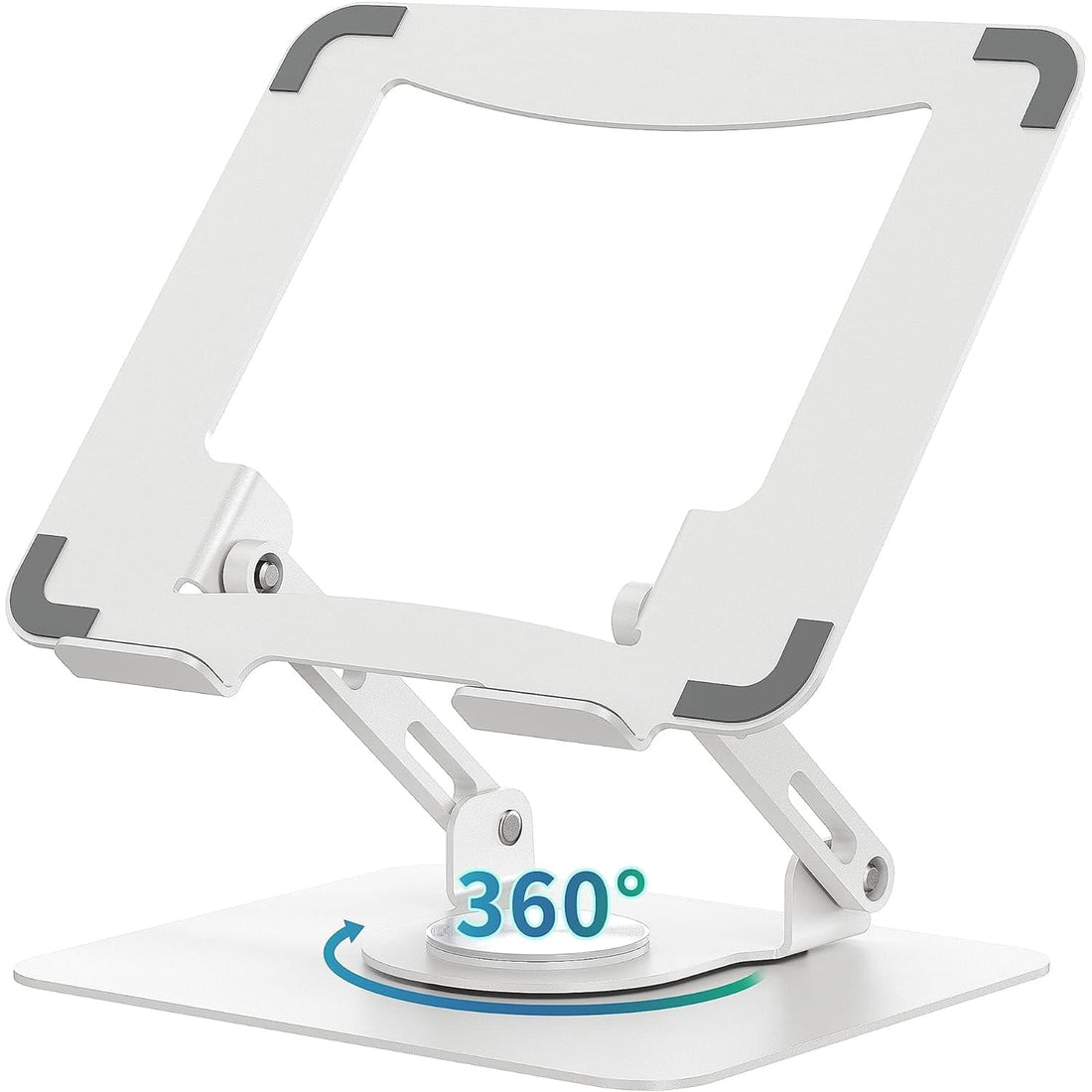 Suport Laptop Ergonomic, Portabil, Reglabil, 360°, Alb
