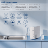 Filtru Apă Potabilă Sub Chiuvetă GX99 UF Compact, 0.01 Microni, 4.5 l/min, 4 Trepte, Baterie Inclusă, Alb