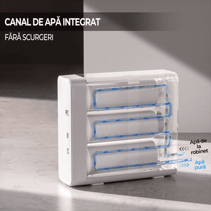 Filtru Apă Potabilă Sub Chiuvetă GX99 UF Compact, 0.01 Microni, 4.5 l/min, 4 Trepte, Baterie Inclusă, Alb