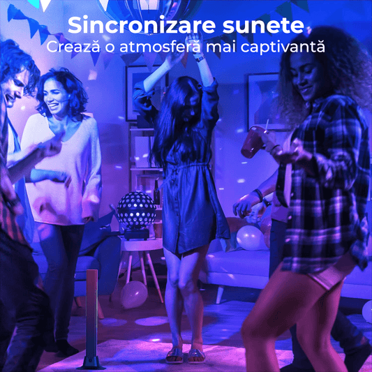 Bare LED RGB-IC Elindor® cu Sincronizare Muzică, Telecomandă, USB, 8 Moduri, Ambientale