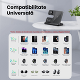 Încărcător Wireless Fast Charger 3 în 1, Universal, 10W, Negru