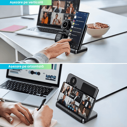 Încărcător Wireless Fast Charger 3 în 1, Universal, 10W, Negru