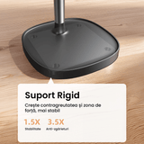 Suport Universal Birou pentru Telefon/Tabletă, Reglabil, Anti-Alunecare, Ergonomic, 4-10 inch, Negru